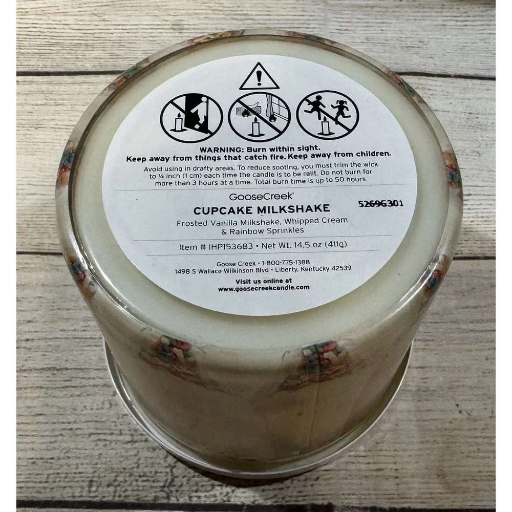 NEW Goose Creek IHOP Cupcake Milkshake Scented 3 Wick Candle 14.5 oz YUMMY